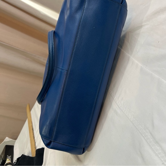 Coach F36606 Christie Carryall Crossbody HandBag Purse Blue Crossgrain Leather - Picture 4 of 10